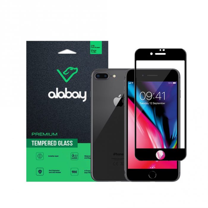 Захисне скло Alabay для iPhone 7+/8+ Anti Static (Black) 26861