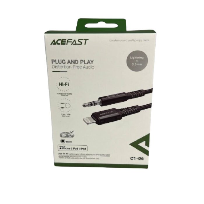 AUX Acefast C1-06 Aluminium Alloy Lightning to 3.5mm 21553