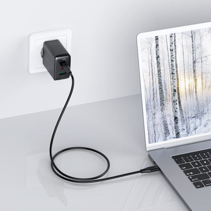 Комплект Acefast A13 адаптер 2xUSB-C + USB-A 65w + кабель USB-C to USB-C 15710