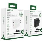 Комплект Acefast A37 адаптер 3xUSB-C + USB-A + кабель USB-C to USB-C 100w 14555