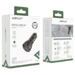 Автомобільний зарядний пристрій Acefast B7 Metal Dual USB with digital display 45W 14081