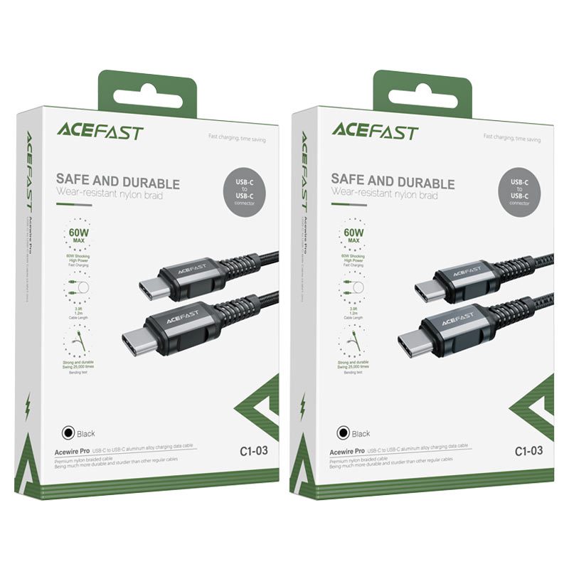 Кабель Acefast C1-03 Aluminium Alloy USB-C to USB-С 56722
