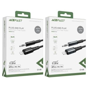 AUX Acefast C1-06 Aluminium Alloy Lightning to 3.5mm 56074