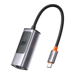 Перехідник McDodo [HU-0680] 2in1 USB-C to RJ45/USB-C 100w 43094