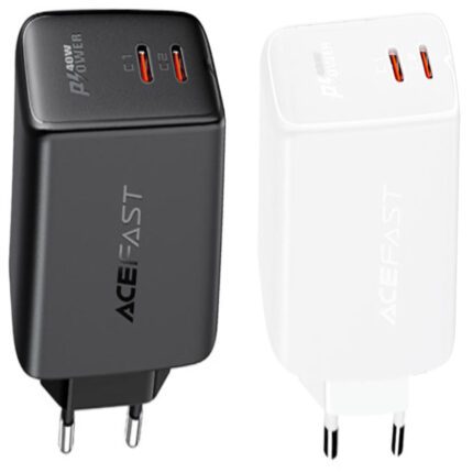 Адаптер Acefast A9 USB-C+USB-C PD 40W 12658