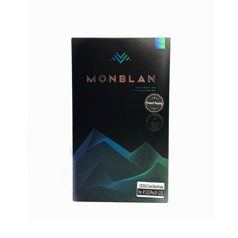 Захисне скло Monblan для iPhone 13/13 Pro/14/16e 2.5D Anti Peep 0.26mm (Black) 21854