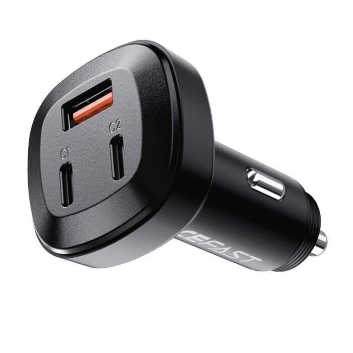 Автомобільний зарядний пристрій Acefast Metal B3 USB-C+USB-C+USB-A 66W 15676