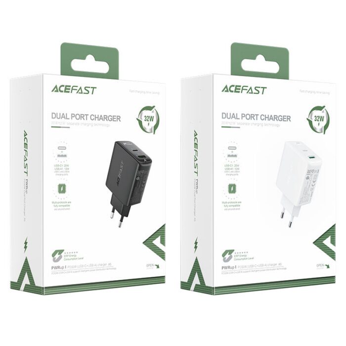 Адаптер Acefast A5 PD32W USB-C+USB-A 15543