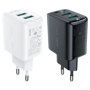 acefast-a33-qc18w-dual-usba-port-wall-charger-eu-colors