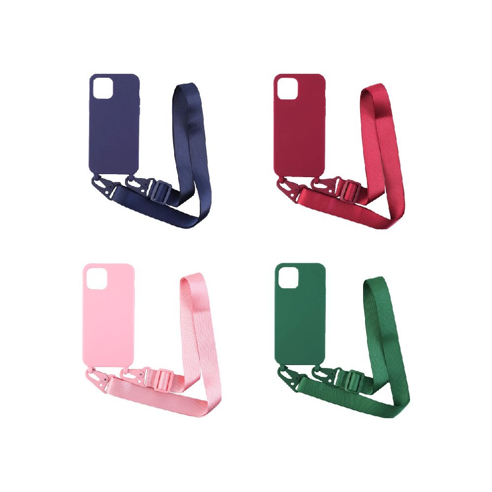 Чохол Silicone Case для iPhone 13 з ремінцем на плече 18142