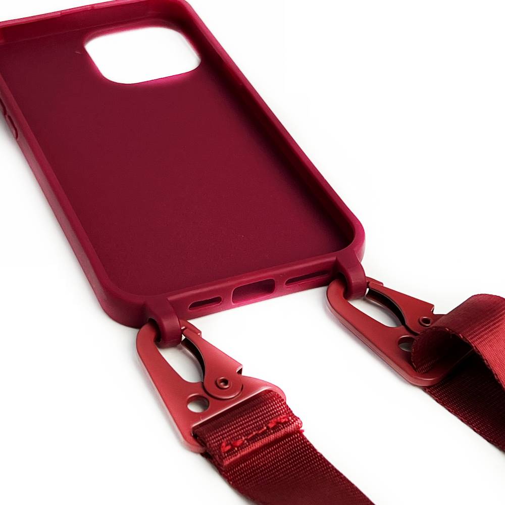 Чохол Silicone Case для iPhone 13 з ремінцем на плече 22576