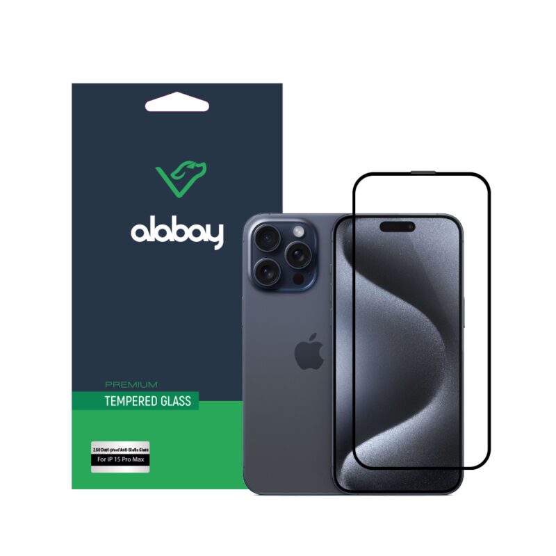 Захисне скло Alabay для iPhone 15 Pro Max Anti Static [Dust-Proof] (Black) 19079