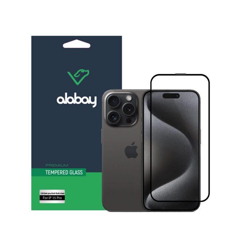 Захисне скло Alabay для iPhone 15 Pro Anti Static [Dust-Proof] (Black) 19080