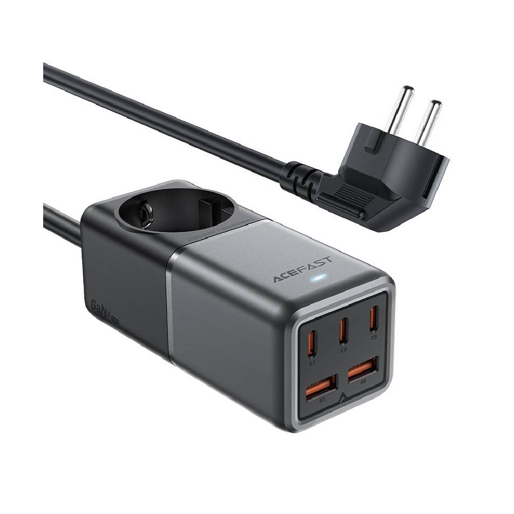 Мережевий подовжувач Acefast GaN 3xUSB-C + 2xUSB-A 75w Z2 Series 21154