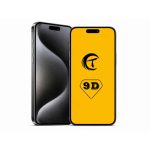 Захисне скло 9D для iPhone 15 Pro Max техпак (Black)