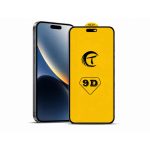 Захисне скло 9D для iPhone 15 Pro техпак (Black)