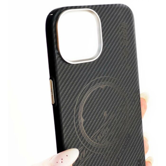 Чохол Blueo для iPhone 15 [B48] 600D All-Inclusive Aramid Fiber with Magnetic Series (Black) 22671