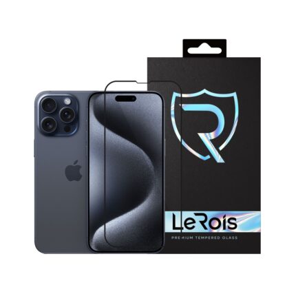 Захисне скло LeRois для iPhone 15 Pro Max [LR15PM] 3D [+ Matte Back Film] (Black) 21410