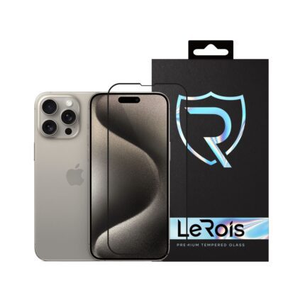 Захисне скло LeRois для iPhone 15 Pro [LR15P] 3D [+ Matte Back Film] (Black) 21409