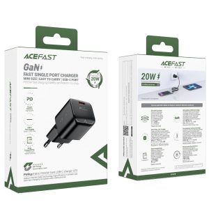 Адаптер Acefast A73 USB-C Mini PD20W GaN (Black) 56053