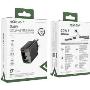 Адаптер Acefast A78 USB-A + USB-C PD20W GaN 53417