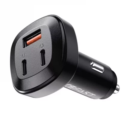 Автомобільний зарядний пристрій Acefast Metal B3 USB-C+USB-C+USB-A 66W 28685