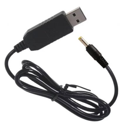 Кабель живлення для Wi-Fi роутера USB - DC 5.5 x 2.1 12V 1m (Black) 29509