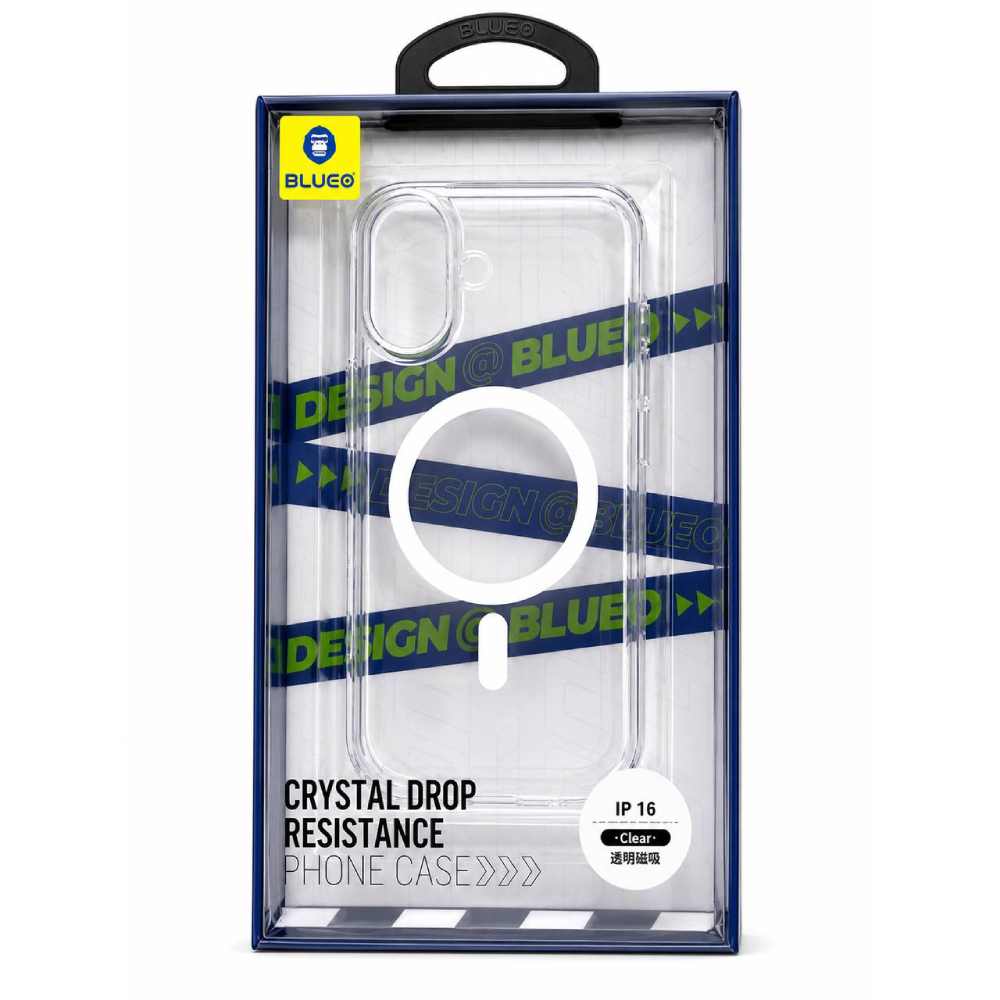 Чохол Blueo для iPhone 16 BL039 Crystal+ Anti-Drop with Magnetic Чохол Blueo для iPhone 16 BL039 Crystal+ Anti-Drop with Magnetic 54993