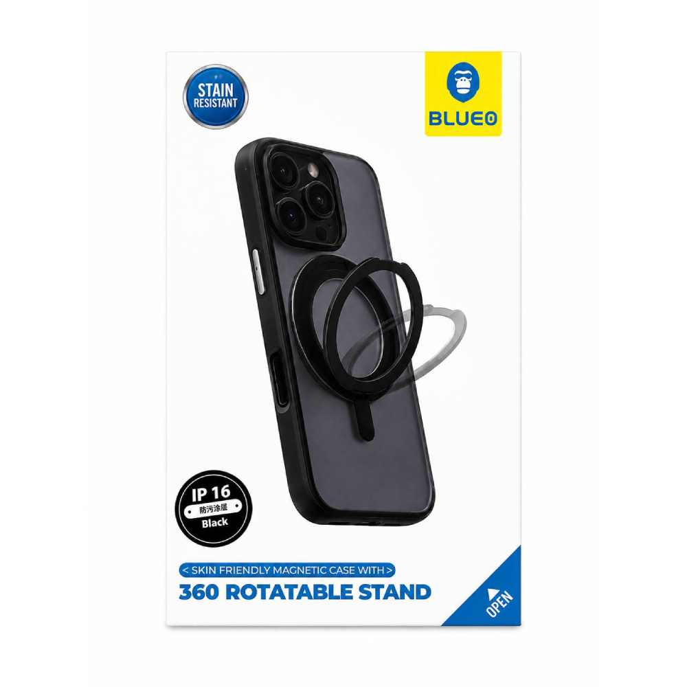 Чохол Blueo для iPhone 16 BL037 Skin Friendly 360 Rotatable Stand with Magnetic Series Чохол Blueo для iPhone 16 BL037 Skin Friendly 360 Rotatable Stand with Magnetic Series 55011