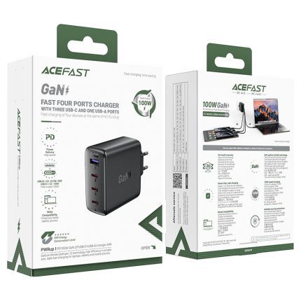 Адаптер Acefast A94 PD100W GaN 3xUSB-C+USB-A 31305