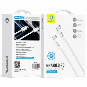 Кабель Blueo [BT5924] USB-C To USB-C PD Braided Series 1.2m 56841