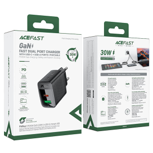 Адаптер Acefast A98 PD30W GaN USB-C+USB-A 56106