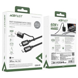 Кабель Acefast C20-01 MFI USB-C to USB-C/Lightning 56740