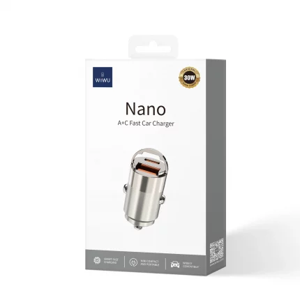 Автомобільний зарядний пристрій Wiwu Wi-QC028 USB + USB-C 30W Nano Series 35181