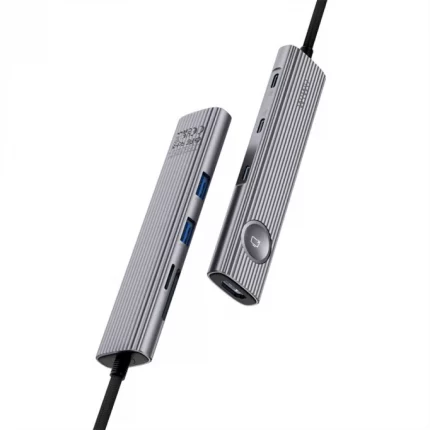 Перехідник Wiwu 8in1 Wi-HB001 Traveling Series [USB-C to 2xUSB3.0 + 2xUSB-C3.0 + PD100W + SD + TF + SOF] 35650