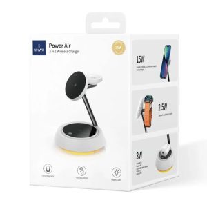 Бездротова зарядка Wiwu 3in1 Wi-W002 Series [Phone/Earphone/Watch] 56483