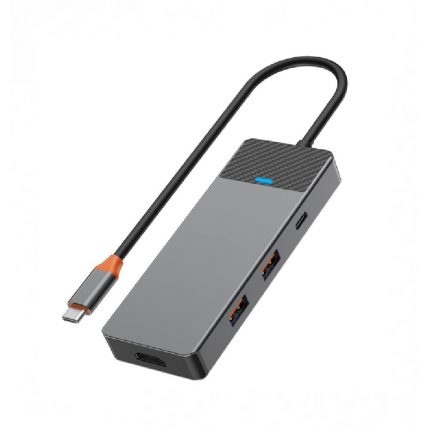 Перехідник Wiwu A721HD Linker Series [USB-C to 2xUSB3.1 + 2xPD100W + USB-C3.1 + SD/TF3.0 + HDMI4K60HZ] 35618
