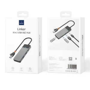 Перехідник Wiwu A431C Linker Series [USB-C to 3xUSB3.0 + USB-C] 37095