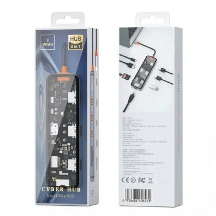 Перехідник Wiwu USB-C 8in1 Cyber Hub Series 35632