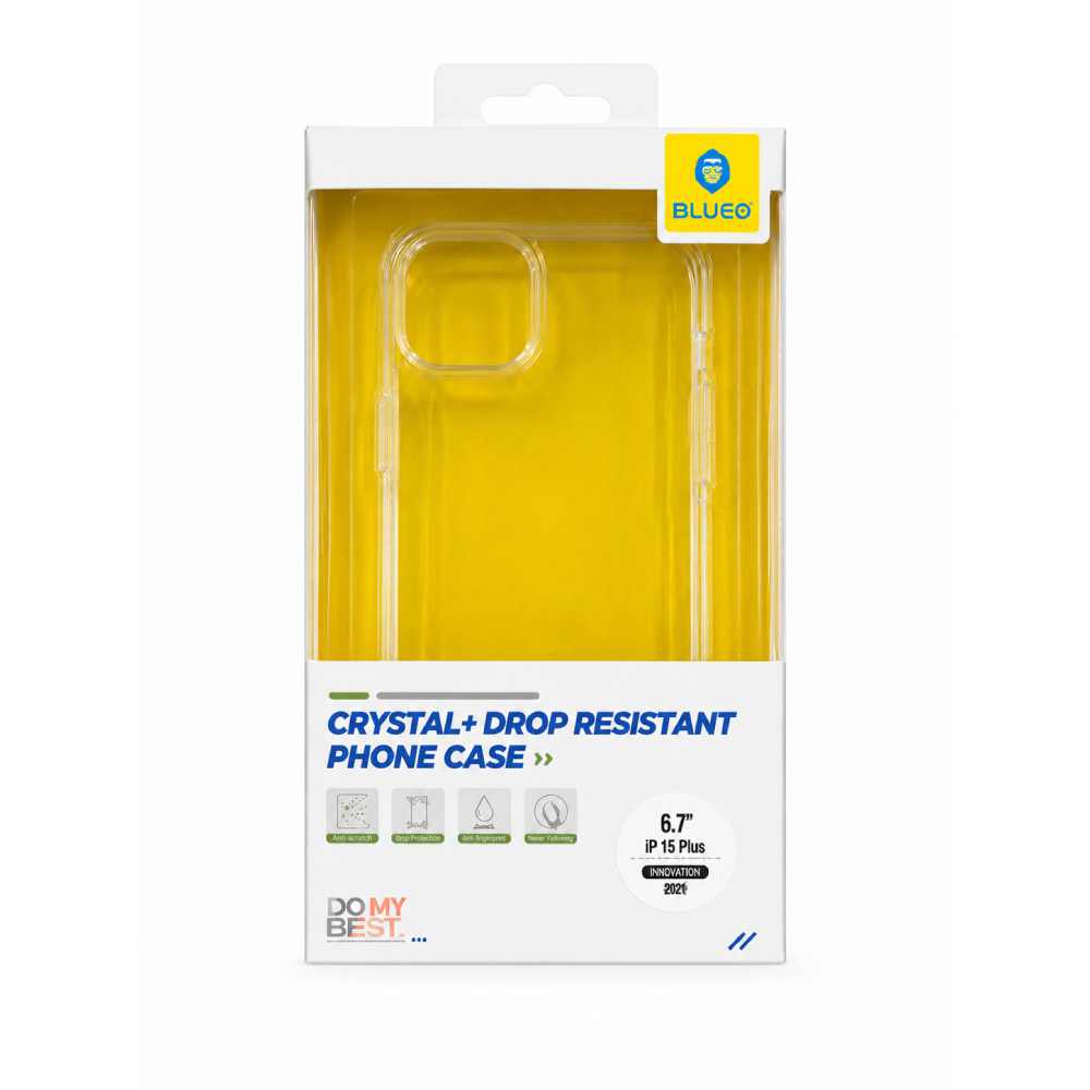 Чохол Blueo для iPhone 15 Plus B37 Crystal+ Drop Resistance Series Чохол Blueo для iPhone 15 Plus B37 Crystal+ Drop Resistance Series 55940