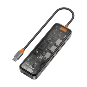 Перехідник Wiwu USB-C 8in1 Cyber Hub Series 55584