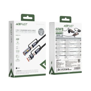 Кабель Acefast J6 USB + USB-C Multi-Function 42612
