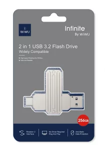 Флеш накопичувач WiWU Wi-FD003 128G 2in1 USB + USB-C Infinite Series 37077