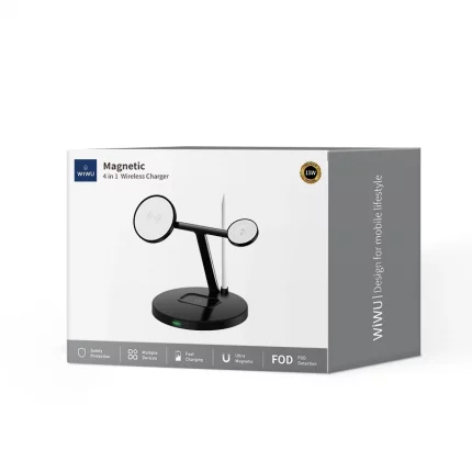 Бездротова зарядка Wiwu Wi-W032 4in1 Magnetic Cableless Series [Phone/Watch/Earphone/Pencil] 40376