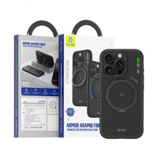 Чохол Blueo для iPhone 16 Pro Max BL054 Armor Aramid Fiber Magnetic Rotatable Stand Series 44182