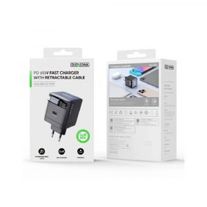 Адаптер Duzzona T10 PD 65W GaN Travel + Кабель USB-C 36811