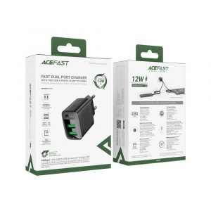 Адаптер Acefast A86 12W Dual USB-A+USB-A 37419