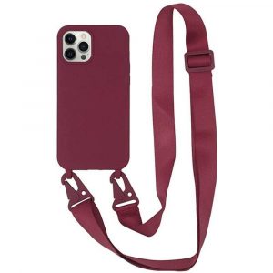 Чохол Silicone Case для iPhone 13 Pro з ремінцем на плече 40609