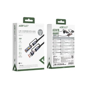 Кабель Acefast J6 USB + USB-C Multi-Function 56875