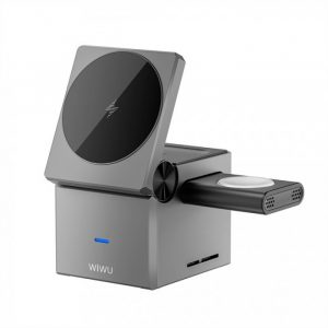 Бездротова зарядка Wiwu Wi-W030 3in1 Small Aquare Series [Phone/Earphone/Watch] 40372